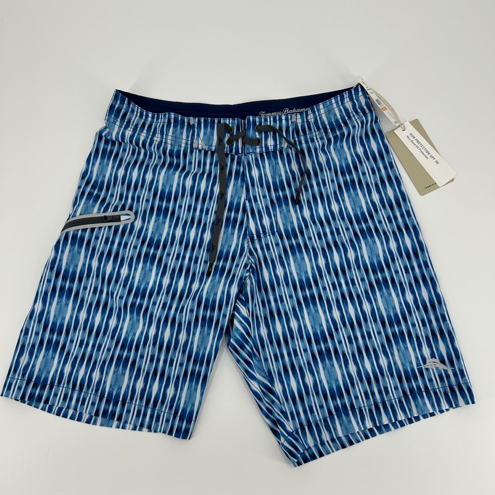Tommy Bahama Molokai Shibori‎ Breeze 9 Board Shorts UPF 30 Blue Mens 28 ST924953